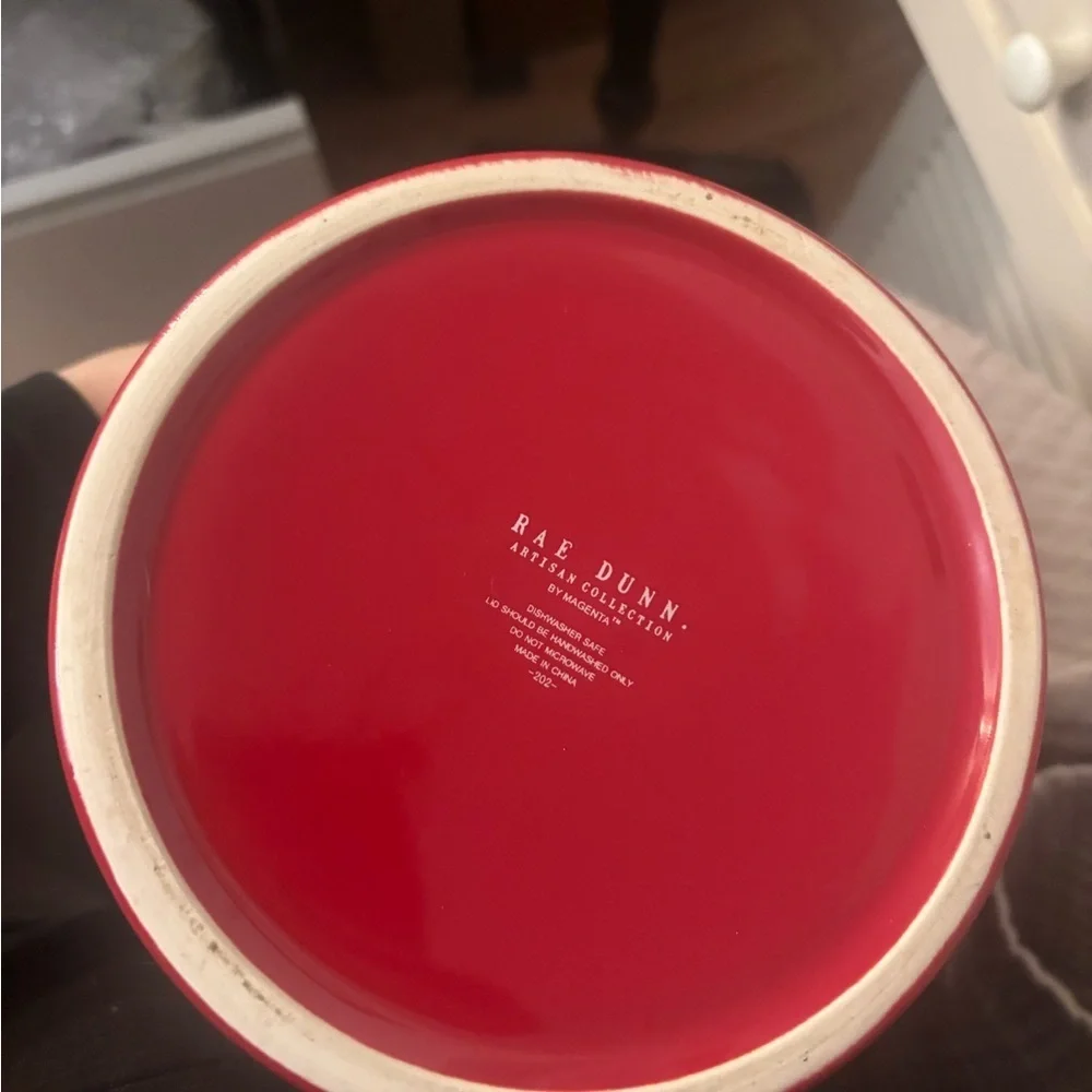 Rae Dunn Red Santa's Cookies Canister